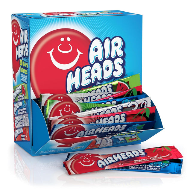Airheads Full-Size Taffy Candy Variety Pack 60 Count Box