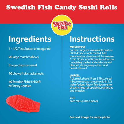 SWEDISH FISH Mini Soft Chewy Candy Family Size 1.8 lb Bag