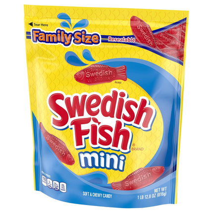 SWEDISH FISH Mini Soft Chewy Candy Family Size 1.8 lb Bag