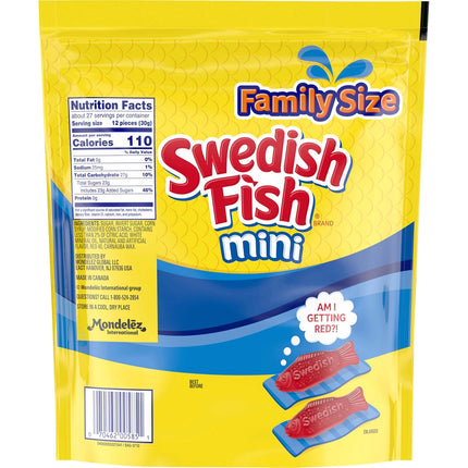 SWEDISH FISH Mini Soft Chewy Candy Family Size 1.8 lb Bag
