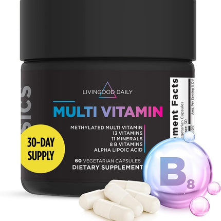 Livingood Daily Methylated Multivitamin with B Vitamins & Minerals 60 Capsules