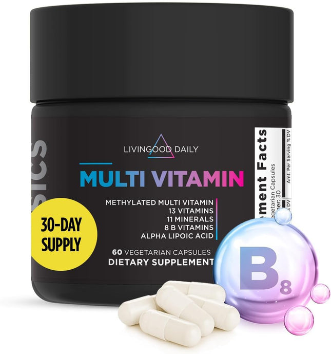 Livingood Daily Methylated Multivitamin with B Vitamins & Minerals 60 Capsules