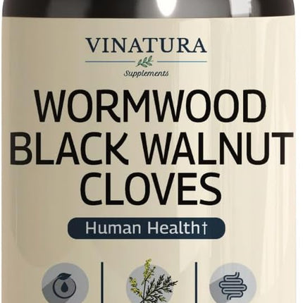 VINATURA Wormwood Black Walnut Clove Capsules - Cleanse, Intestinal Guard Formula Supplement for Humans, with Wormwood herb, Black Walnut Extract Combination, 60 Capsules