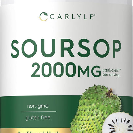 Carlyle Soursop Leaves Herbal Supplement 160 Capsules