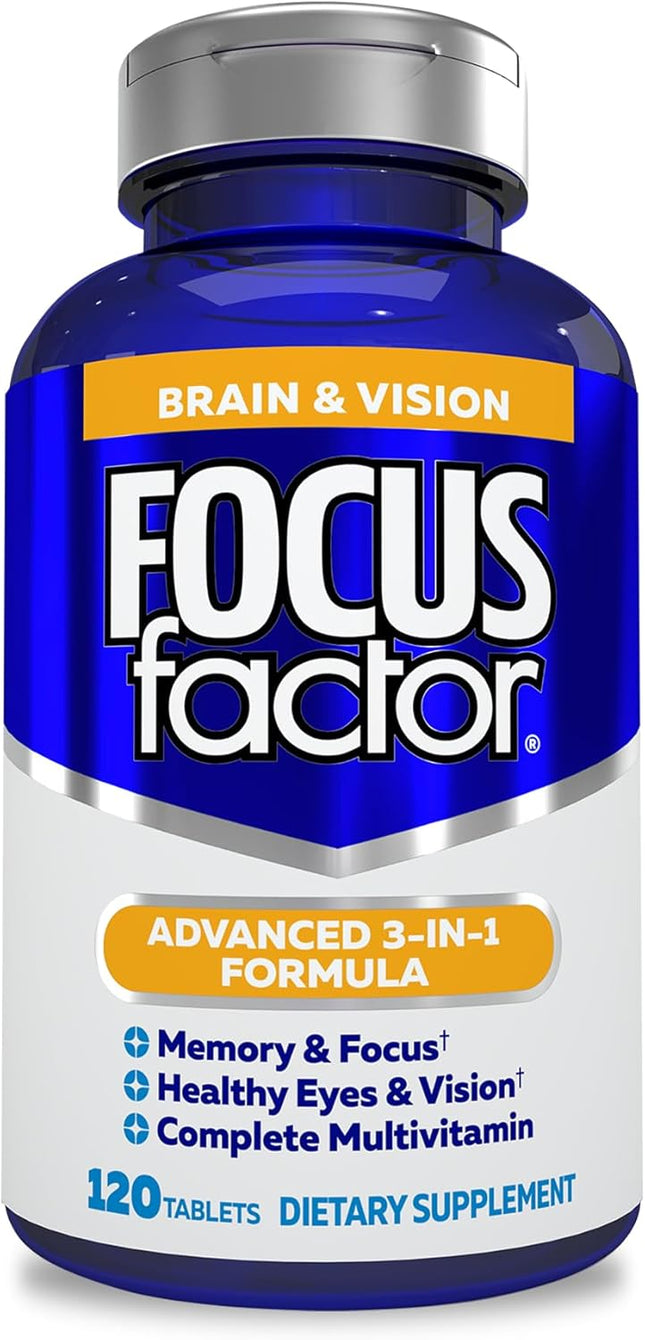 Focus Factor Adult Multivitamin with Lutein & Zeaxanthin 120 Count