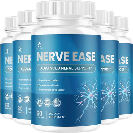 Nerve Ease Supplement Capsules with Natural Ingredients 300 Capsules (5 Pack)