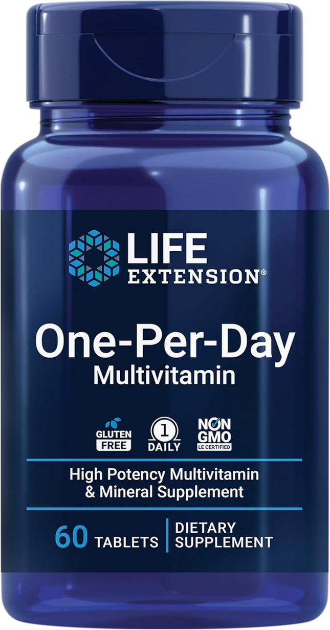 Life Extension One-Per-Day Multivitamin 25+ Nutrients 60 Tablets