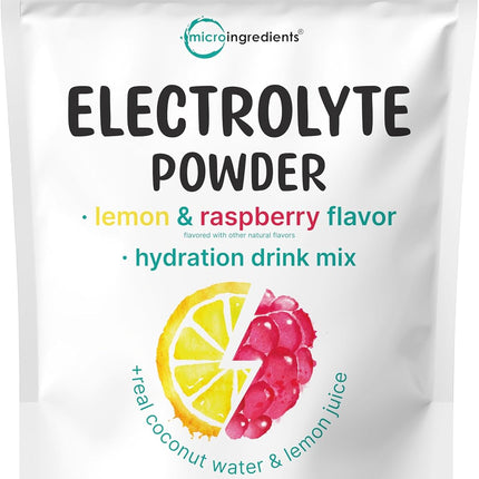Micro Ingredients Electrolyte Powder Lemon Raspberry High Potassium 2 lbs