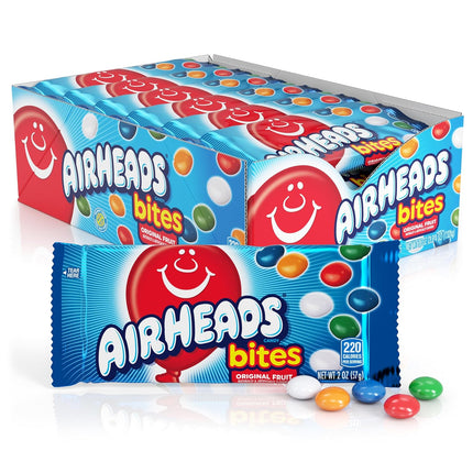 Airheads Candy Bites Assorted Fruit Flavored Chewy Candy 2 oz 18 Pack