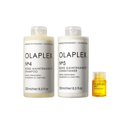 Olaplex Wash & Shine Hair Kit No. 4, No. 5 & No. 7 Shampoo, Conditioner & Bonding Oil Set