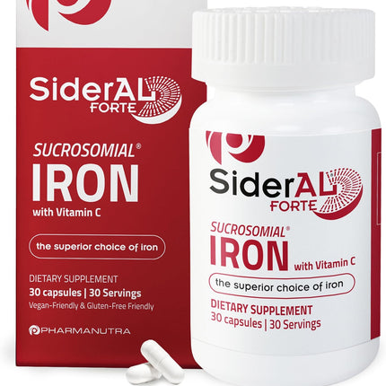 SiderAL Forte Sucrosomial Iron Supplement with Vitamin C 30 Count