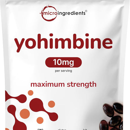 Yohimbine HCL 10 mg Softgels – Double Strength Supplement with Sunflower Seed Oil, 300 Count