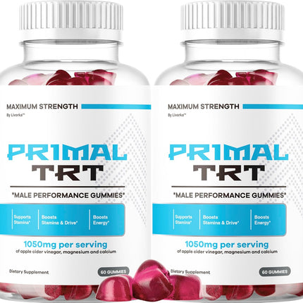 Primal TRT Men’s Supplement Gummies 2 Pack 120 Gummies