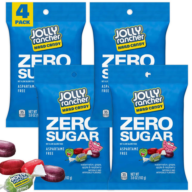 JOLLY RANCHER Zero Sugar Hard Candy 3.6 oz 4 Pack