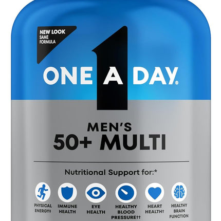 One A Day Men’s 50+ Multivitamin Vitamins A C D Calcium 200 Tablets