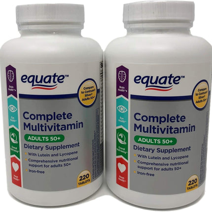 Equate Mature Adult 50+ Multivitamin Tablets- pack of 2