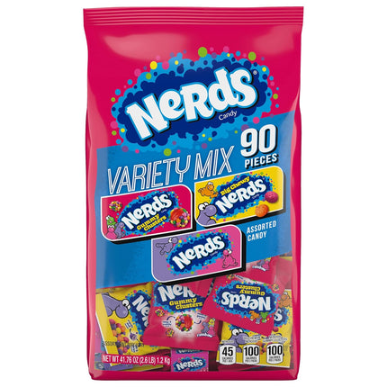 NERDS Variety Mix Individually Wrapped Assorted Candy 90 Count 41.76 oz