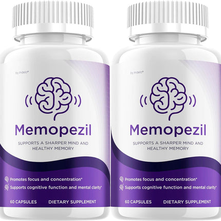 Memopezil Brain Health Support Supplement 2 Pack 120 Capsules