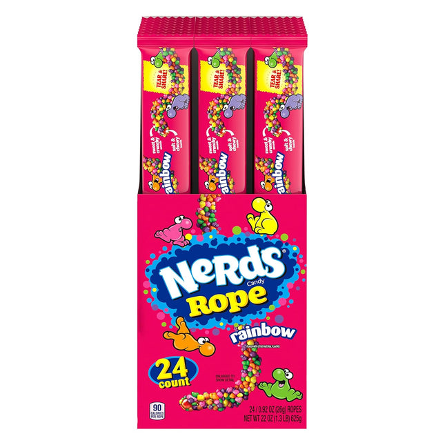 NERDS Rope Rainbow Candy 0.92 oz 24 Pack