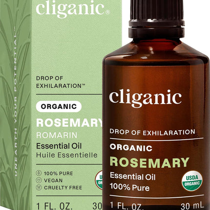 Cliganic Organic Rosemary Essential Oil 100% Pure Natural 1 oz