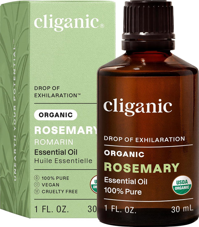 Cliganic Organic Rosemary Essential Oil 100% Pure Natural 1 oz
