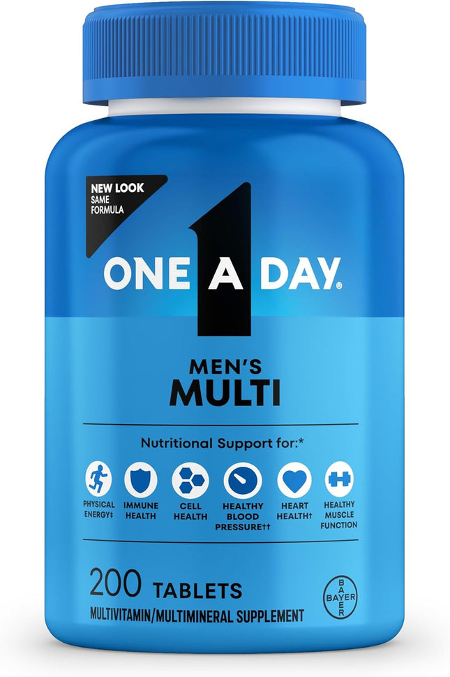 One A Day Men’s Multivitamin Tablets Vitamin D Zinc B Complex 200 Count