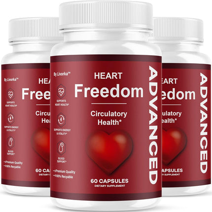 Heart Freedom Supplement Capsules with Natural Ingredients 180 Capsules (3 Pack)