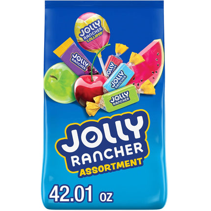 JOLLY RANCHER Assorted Fruit Flavored Hard Candy, Lollipops & Candy Sticks 42.01 oz Bulk Bag