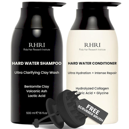 Hard Water Shampoo and Conditioner Set Clarifying Hydrating Hair Treatment 32 fl oz