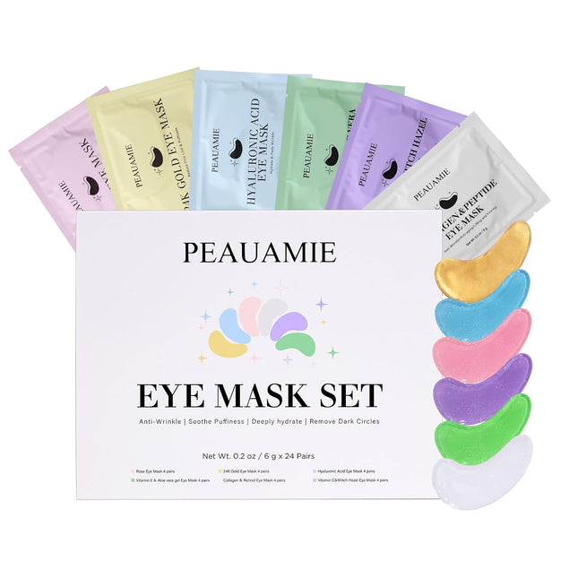 PEAUAMIE Under Eye Patches with Collagen & Hyaluronic Acid 24 Pairs