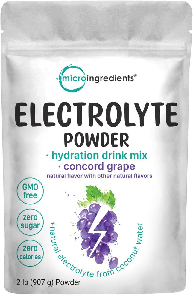 Micro Ingredients Electrolyte Powder Concord Grape High Potassium 2 lbs