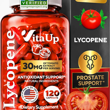 Lycopene Supplement with Tomato Extract – Antioxidant Support, Non-GMO, 120 Capsules