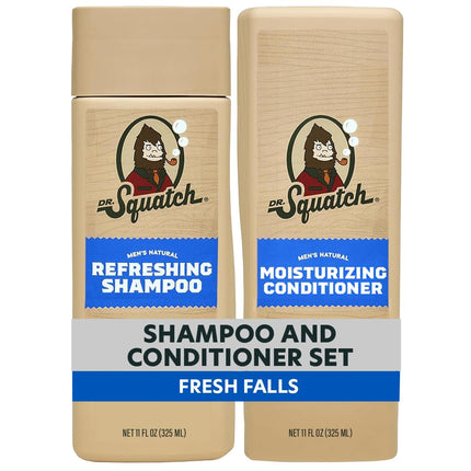 Dr. Squatch Men’s Shampoo and Conditioner Set Fresh Falls 2 Pack 11 fl oz