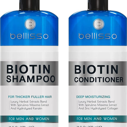 Biotin Shampoo and Conditioner Set Sulfate and Paraben Free Hair Care
