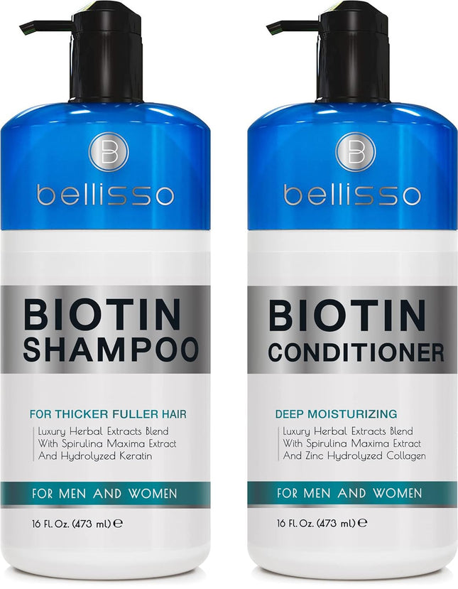 Biotin Shampoo and Conditioner Set Sulfate and Paraben Free Hair Care