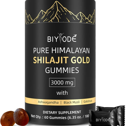 Shilajit Gummies with Ashwagandha Gokshura Fulvic Acid No Added Sugar