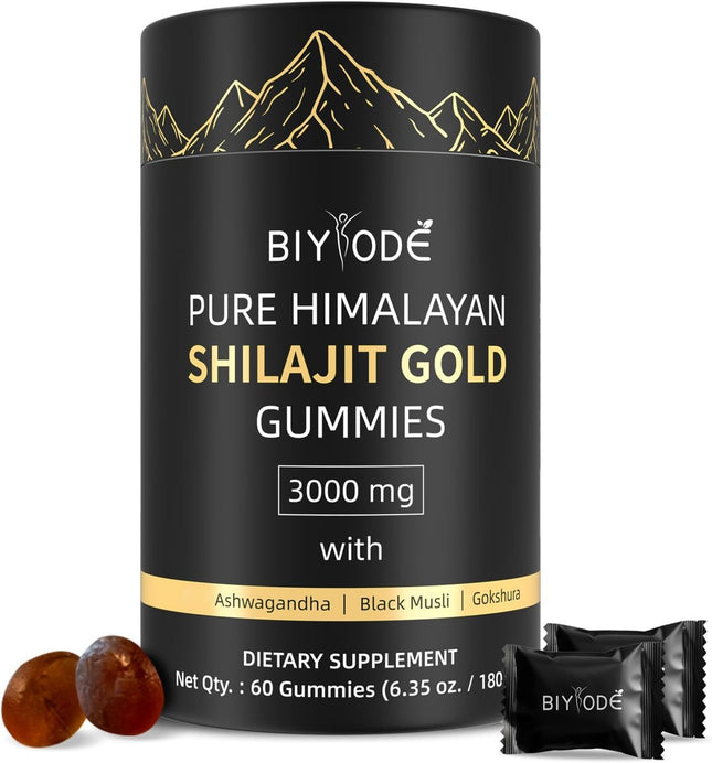 Shilajit Gummies with Ashwagandha Gokshura Fulvic Acid No Added Sugar