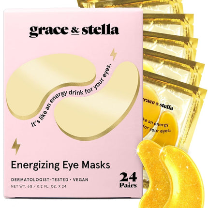grace & stella Gold Under Eye Masks for Dark Circles & Puffy Eyes 24 Pairs