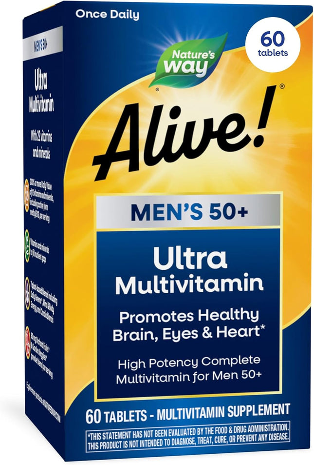 Nature's Way Alive! Men’s 50+ Multivitamin High Potency 60 Tablets