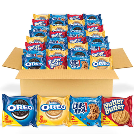 Oreo Chips Ahoy Nutter Butter Cookie Variety Pack Snack Packs 56 Count
