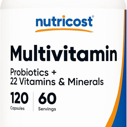 Nutricost Multivitamin with Probiotics 120 Vegetarian Capsules