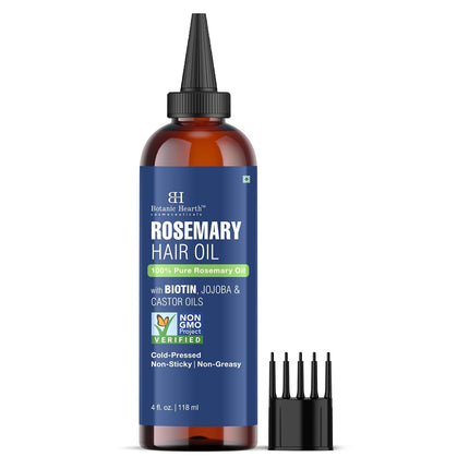 Botanic Hearth Rosemary Hair Oil with Biotin, Castor & Jojoba 4 fl oz