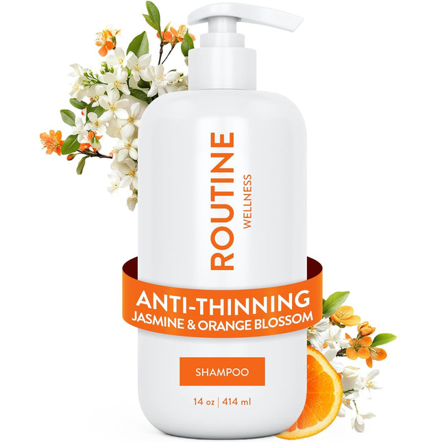 Routine Wellness Shampoo Jasmine & Orange Blossom with Biotin, Pea Peptides & Saw Palmetto Oil