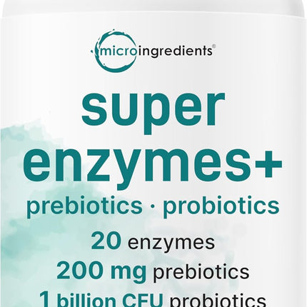 Super Enzymes with Prebiotics & Probiotics Veggie Capsules 240 Count