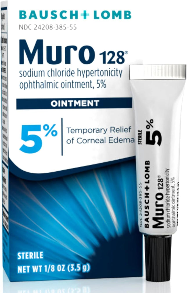 Muro 128 Sodium Chloride 5% Hypertonic Ophthalmic Eye Ointment 0.12 oz