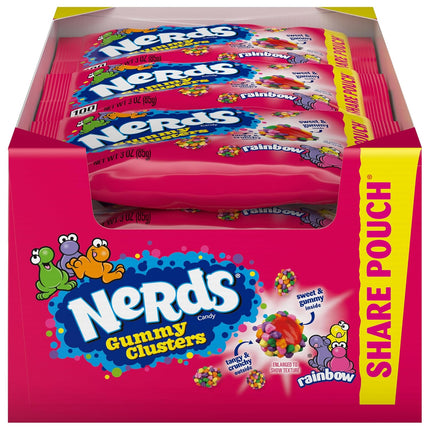 NERDS Gummy Clusters Rainbow Candy 3 oz 12 Pack