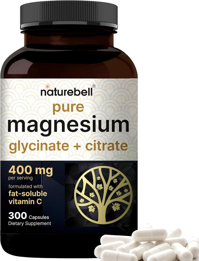 Magnesium Complex Glycinate Citrate 400 mg Capsules 300 Count