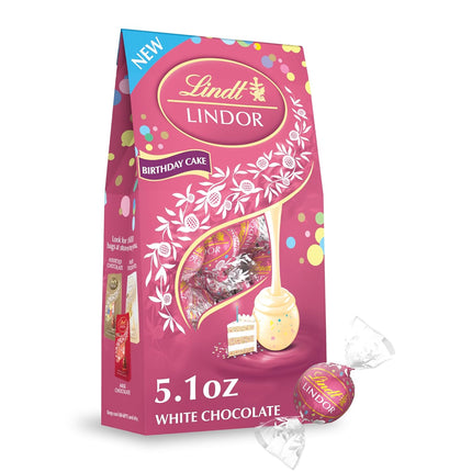 Lindt Lindor Birthday Cake White Chocolate Truffles 5.1 oz