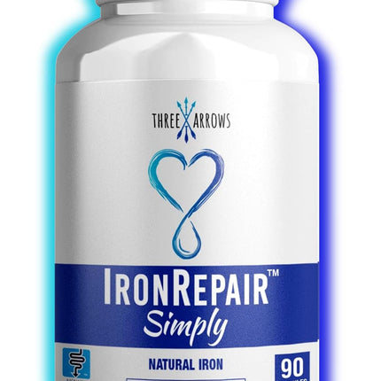 Iron Repair Simply Natural Iron Supplement Low FODMAP Capsules 90 Count