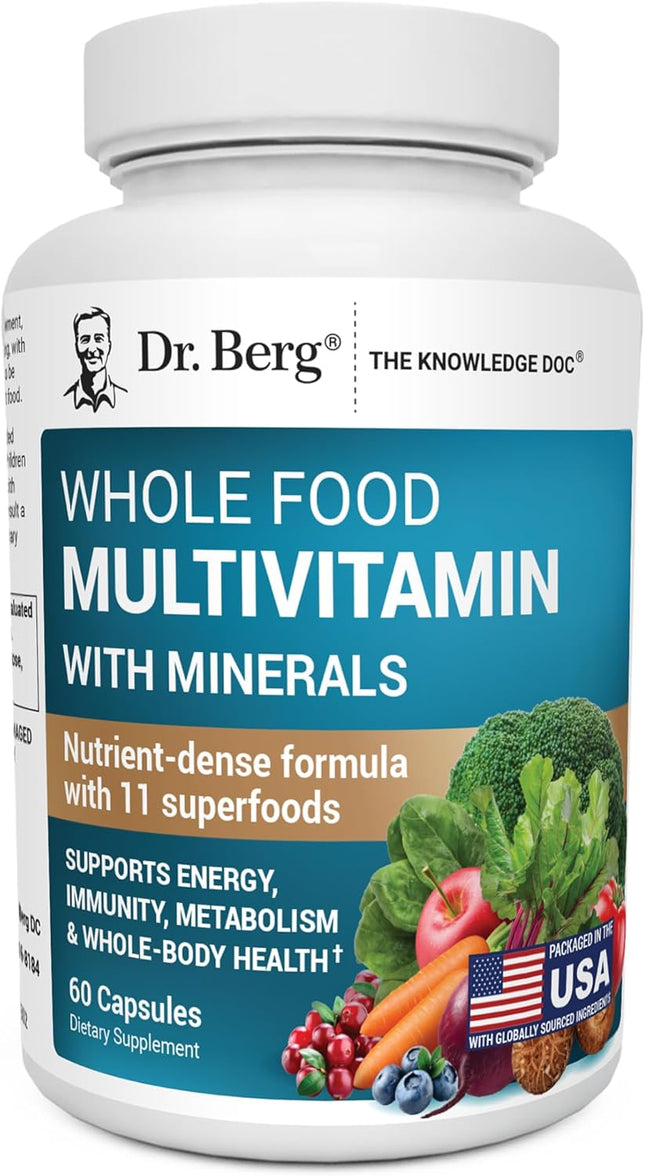Dr. Berg Whole Food Multivitamin Capsules - 60 Count
